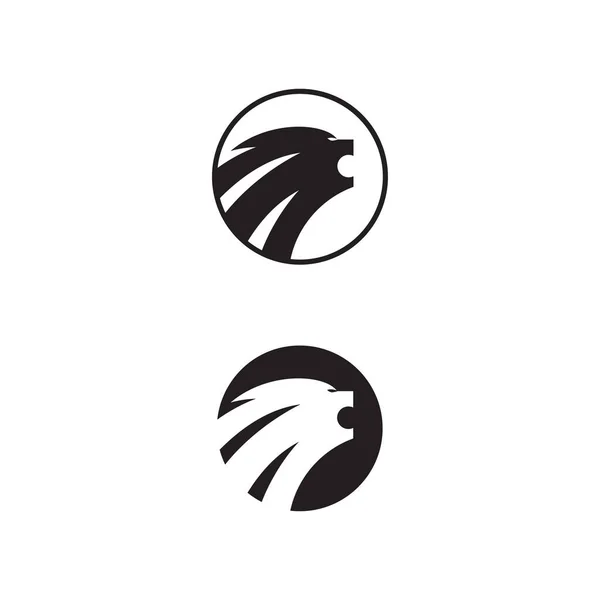 Lejon Logotyp Mall Siluett — Stock vektor