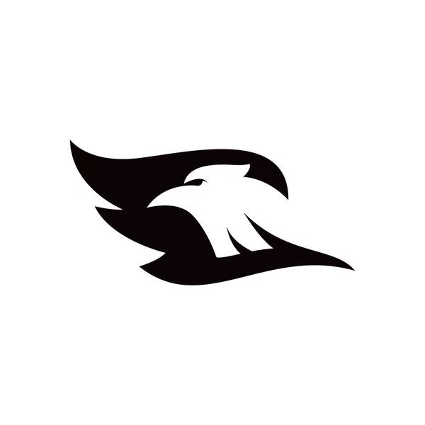 Águila Pájaro Vector Logotipo Plantilla Silueta — Vector de stock