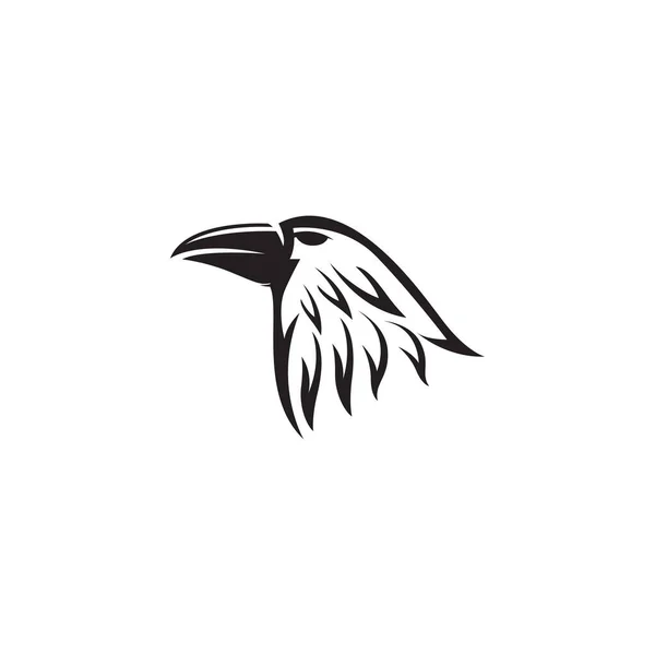 Орла Птаха Голова Силует Векторний Дизайн — стоковий вектор