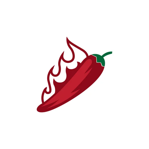 Diseño Del Logotipo Ilustración Vector Fuego Chile Caliente — Vector de stock