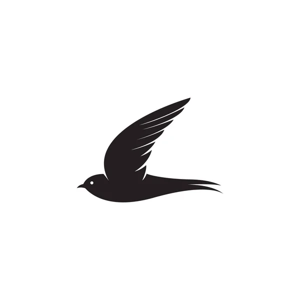 Schwalbe Vogel Vektor Illustration Silhouette — Stockvektor