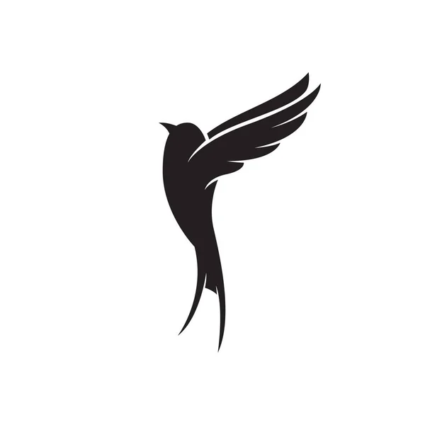 Schwalbe Vogel Vektor Illustration Silhouette — Stockvektor