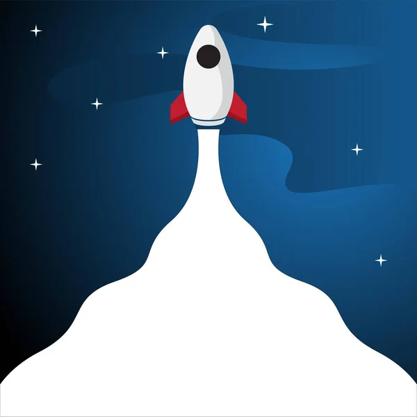 roket fırlatma arkaplan vektörü çizimi