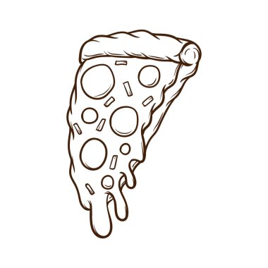 Pizza fast food vektör illüstrasyonu