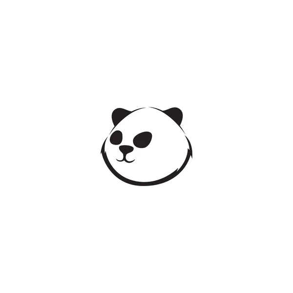 Bonito Diversão Panda Vetor Ilustração Logotipo Modelo —  Vetores de Stock