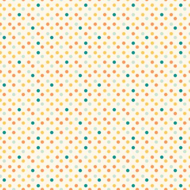 Küçük renkli polka noktasız desen vektörü retro duvar kağıdı vintage arkaplan