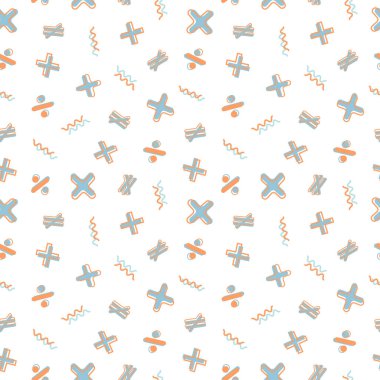 Geometrik memphis matematik sembolü kusursuz model vektörü minimum arkaplan