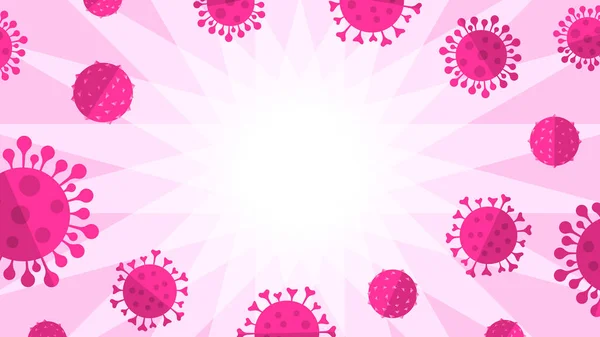 Coronavirus Thema Hintergrund Vektor Virus Konzept Hintergrund Und Kopierraum Magenta — Stockvektor