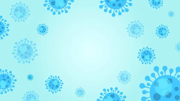 Синій Коронавірус Векторний Фон Теми Вірусу Копіювальним Простором — стоковий вектор