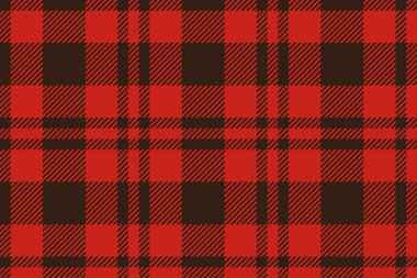 ekose arkaplan gingham kontrol kumaş dokusu kırmızı ve kahverengi renkler tartan vektör pürüzsüz desen çizim tekstil