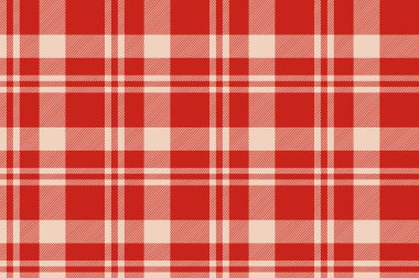 ekose arkaplan gingham kontrol kumaş dokusu kırmızı ve bej renkler tartan vektör sonbahar dikişsiz desen çizim tekstil