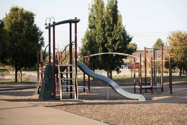 Zona Juegos Sin Niños Jugando Ella — Foto de Stock