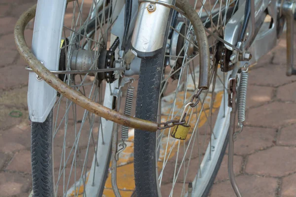公園内に閉じ込められた自転車 — ストック写真