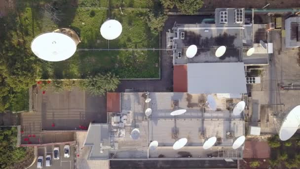 Satellite Dishes for Communication and Television Broadcasting. — Stock Video