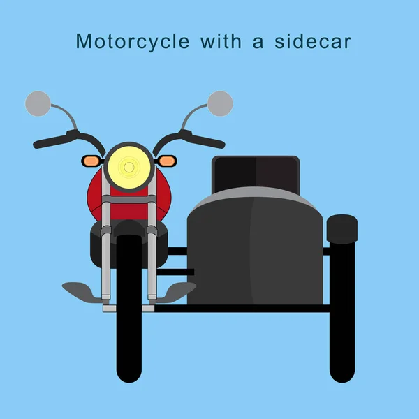Arka planda sepetli klasik bir motosiklet.
