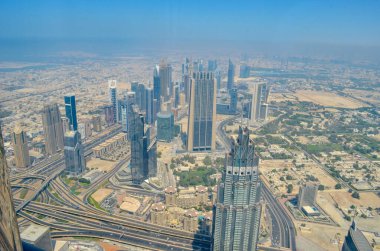 Manzara Burj Halife 'den. Dubai, BAE, 11 Ekim 2016