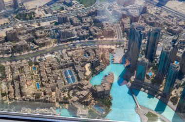 Manzara Burj Halife 'den. Dubai, BAE, 11 Ekim 2016