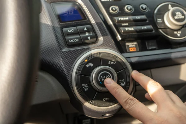 Use Condicionador Carro Painel Controle Clima Temperatura Comutação Veículo — Fotografia de Stock