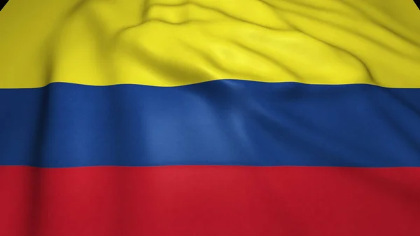 Macha Realistyczna Flaga Kolumbii Zbliżyć Tle Ilustracja — Zdjęcie stockowe