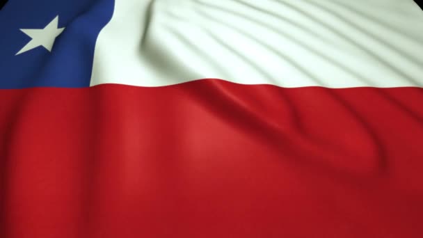 Realistische Chile Flagge Loop Animation — Stockvideo