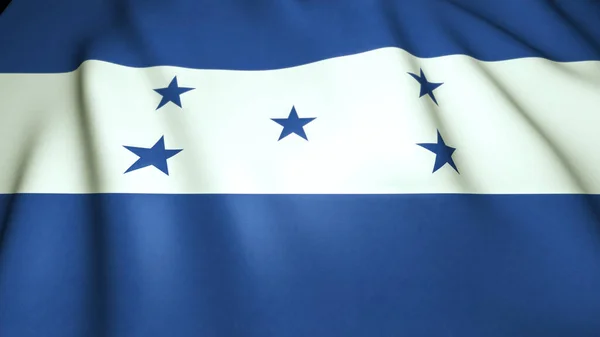 Ondeando Bandera Realista Honduras Fondo Ilustración — Foto de Stock