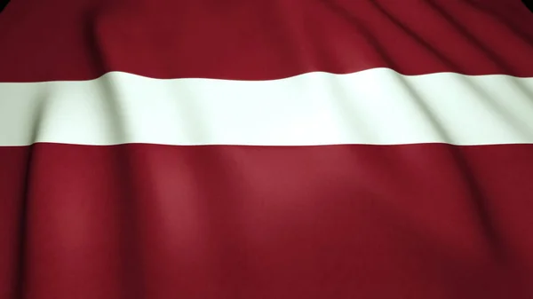 Zwaaien Realistische Vlag Letland Achtergrond Illustratie — Stockfoto