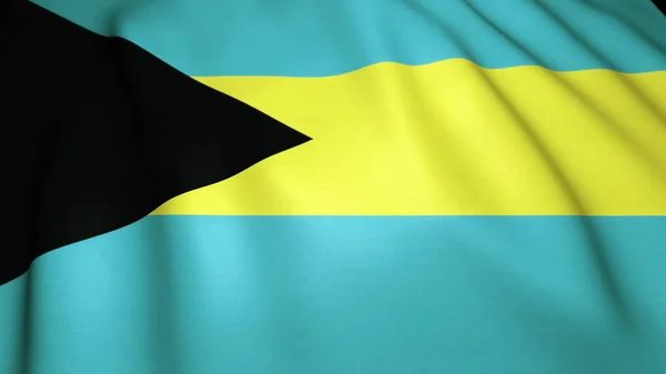 Vink Realistisk Bahamas Flag Baggrund Illustration - Stock-foto