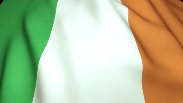Macha Realistyczna Flaga Irlandii Animacja Pętlowa — Wideo stockowe