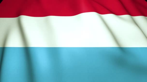 Маючи Реалістичний Люксембург Прапор Петльова Анімація — стокове відео