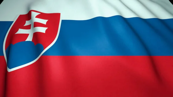 Macha Realistyczna Flaga Słowacji Tle Ilustracja — Zdjęcie stockowe