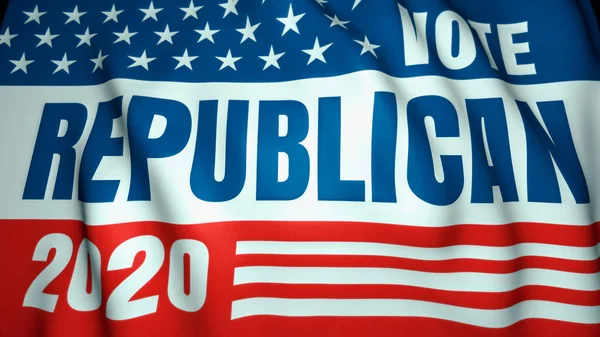 Flagge Schwenken Republikanische Partei Wählen Hintergrund Illustration Wahl 2020 — Stockfoto