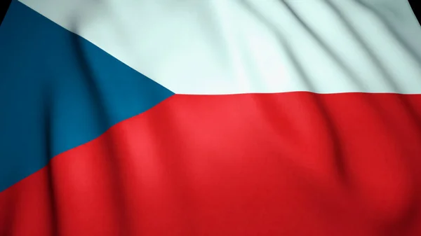 Κυματίζοντας Ρεαλιστικό Φόντο Σημαία Της Τσεχικής Δημοκρατίας Εικόνα — Φωτογραφία Αρχείου