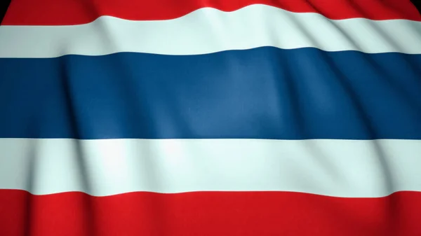 Zwaaien Realistische Thailand Vlag Achtergrond Illustratie — Stockfoto