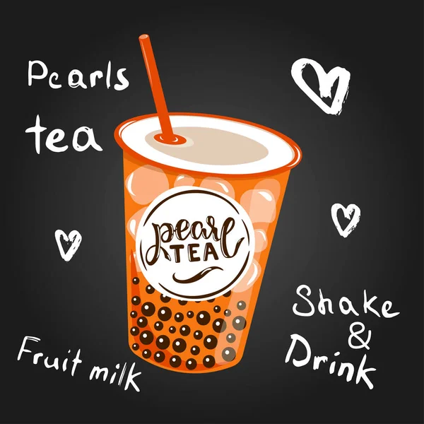 Moda köpüklü çay içer.