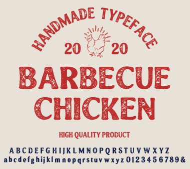 El çizimi yazı dizisi. Fırça boyalı karakterler: küçük ve büyük harf. Tasarımlarınız için tipografi alfabesi: logo, yazı tipi, kart, düğün davetiyesi. Vektör İllüstrasyonu.