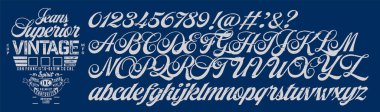 Eski tip yazı tipi tasarımı, el yapımı. Gençlik modasına uygun. Dokulu alfabe. Pop modern ekran vektör harfleri. Grafik şeklinde çizilmiş. Latince karakter numaraları kümesi