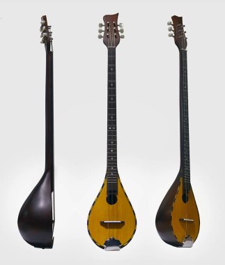 Tzouras. Geleneksel Yunan müzik aleti, poster kompozisyonları için izole edilmiş.