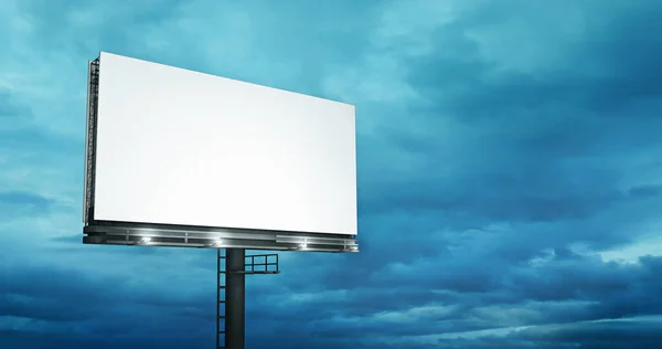 大的空广告牌添加你自己的广告 一个带有复制空间的3D插图 — 图库照片
