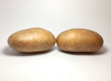 Patates, arka planda beyaz patatesi kapat.. 