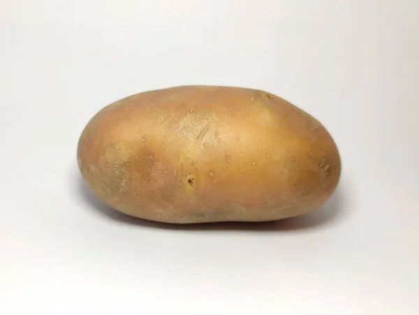 Potatis Närbild Potatis Med Vit Som Bakgrund — Stockfoto