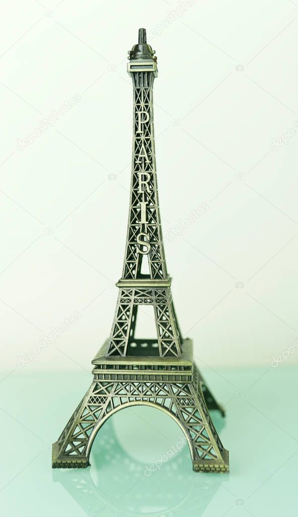 Paris eiffel tower for travel isolated background.    