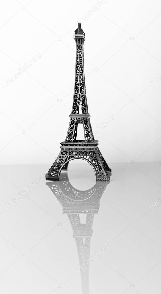 Paris eiffel tower for travel isolated background.    