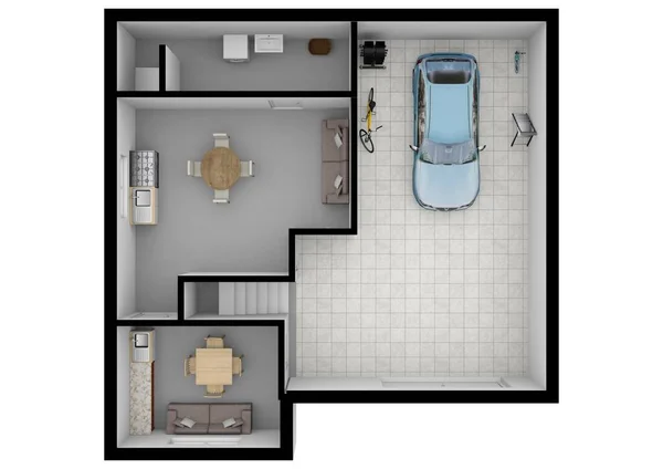 Illustration Floor Plan Floorplanner Stock Photo by