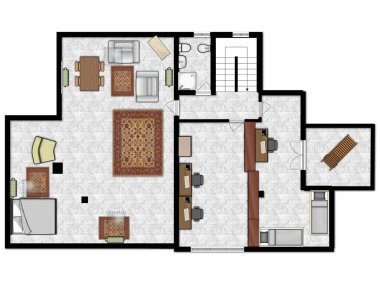 Kat planı. Çizim katı planı.