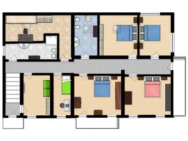 Kat planı. Çizim katı planı.