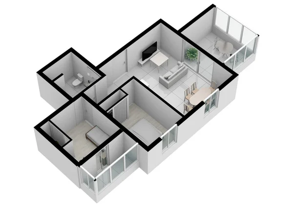 Floor Plan Real Estate Floor Plan Home Plan Interior Plan — Stock Photo, Image