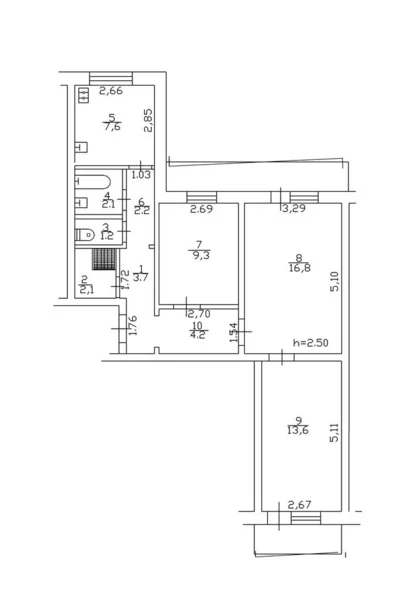 2楼平面图黑白楼层平面图 平面图 Floorp计划 — 图库照片