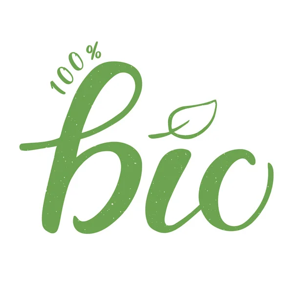 Логотип Біопродукту Етикетки Рука Намальована Векторні Ілюстрації — стоковий вектор