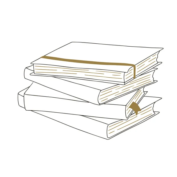Ein Stapel Bücher Vektor Illustration — Stockvektor