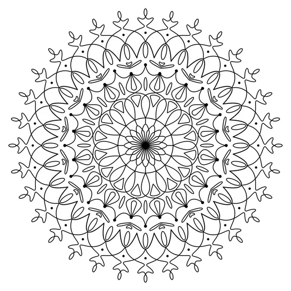 Kreisförmiges Muster Form Von Mandala Dekorative Ornamente Orientalischen Stil Malbuchseite — Stockvektor